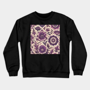 Purple Flowers Crewneck Sweatshirt